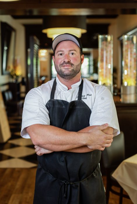 picture of Chef Brad Moss in the dining room