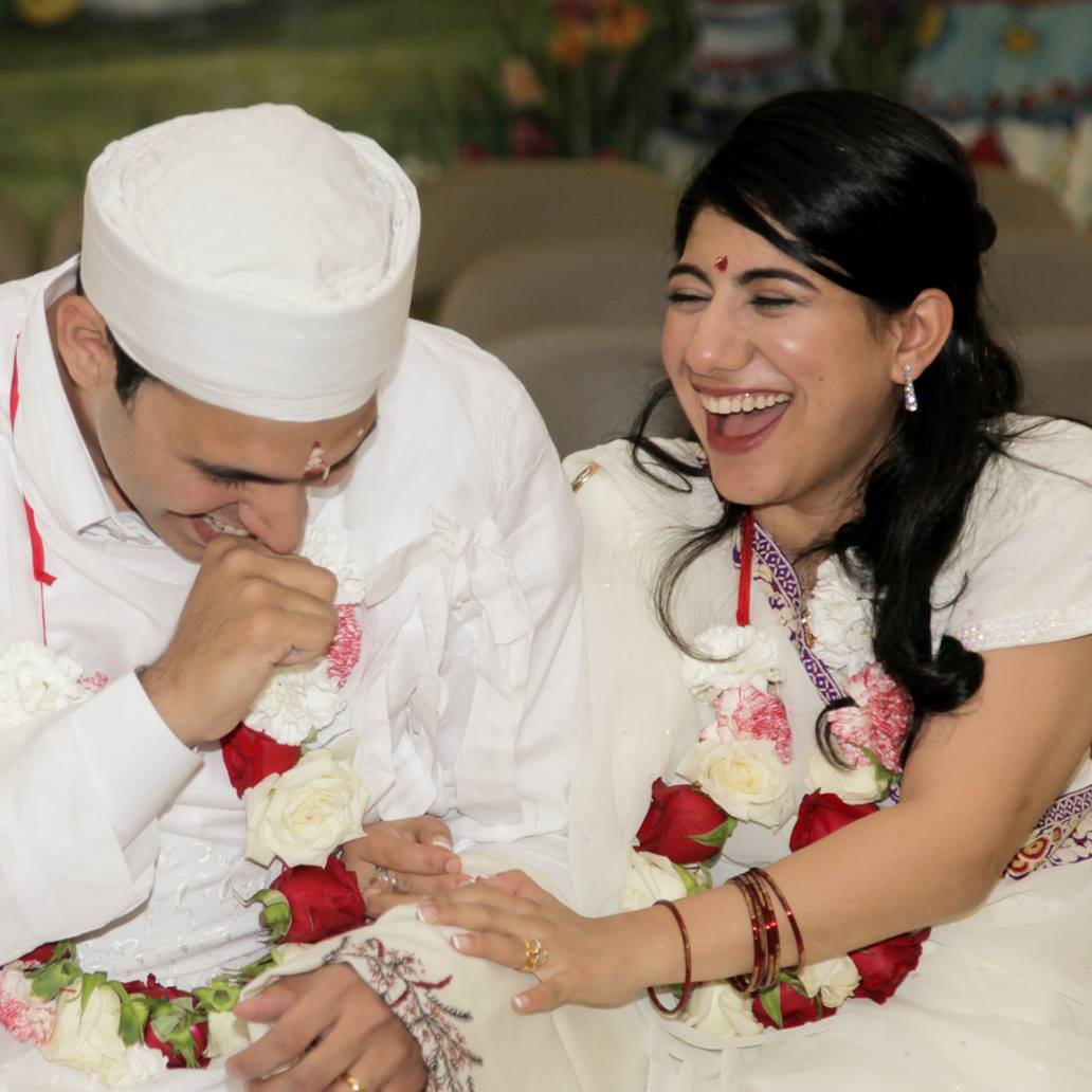 Yohan and Jasmine Vajifdar on their wedding day