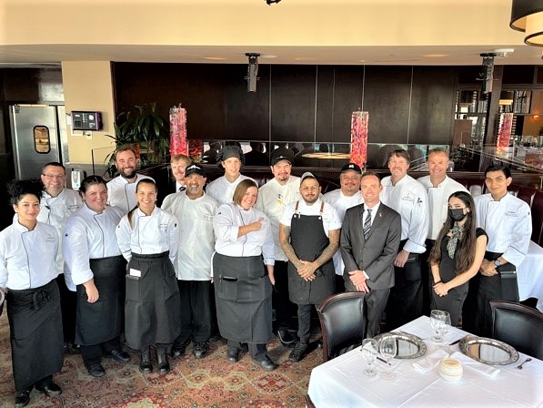 Chef Michael Cerny with the Austin downtown staff