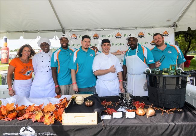 Chef Michael Cerny and his chef team at an offsite charity event