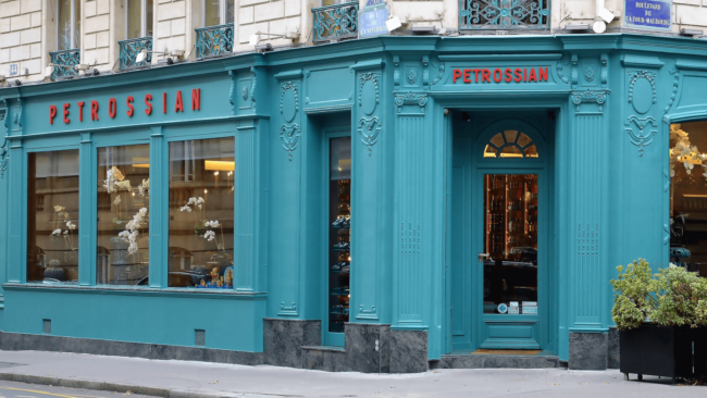 picture of the Petrossian caviar storefront
