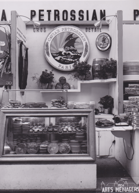 picture of the Petrossian Caviar counter in a store