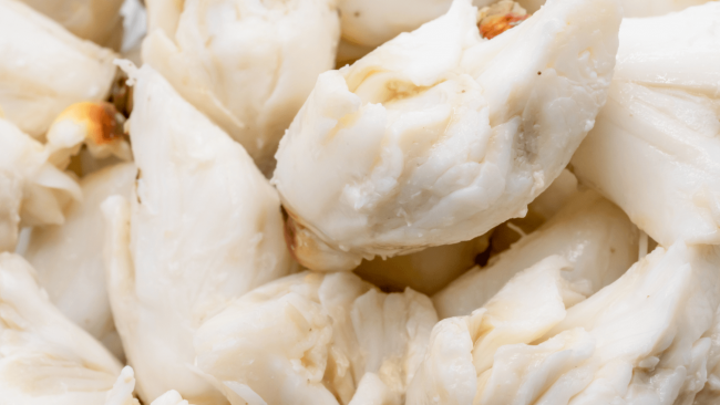 photo of chunks of jumbo lump blue crab