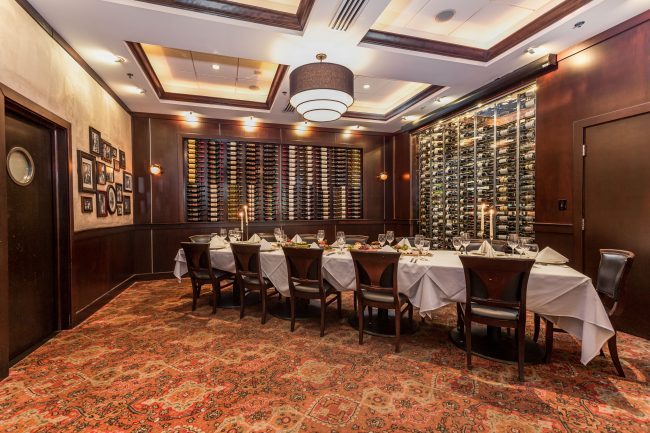 PHOTO OF THE MIAMI PRIVATE DINING ROOM WITH A BOARDROOM STYLE TABLE SETUP