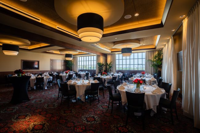 Truluck's Rosemont stone crab room from the front right corner of the room.