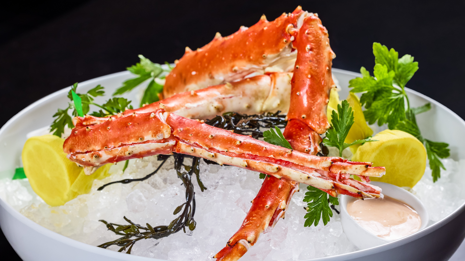 Truluck's Red King Crab Legs from the Bering Sea — the Alaskan crab variety served at peak summer season during the 2026 FIFA World Cup tournament window
